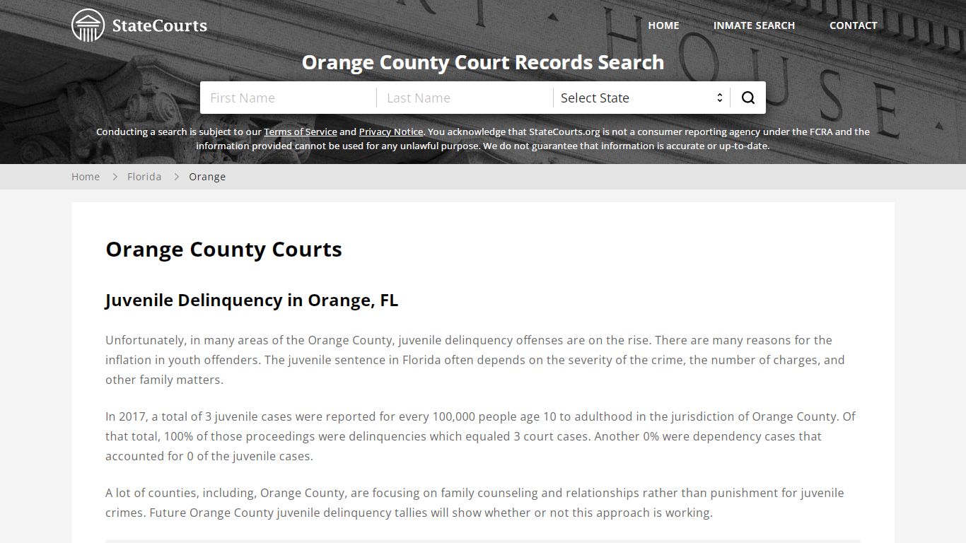Orange County, FL Courts - Records & Cases - StateCourts